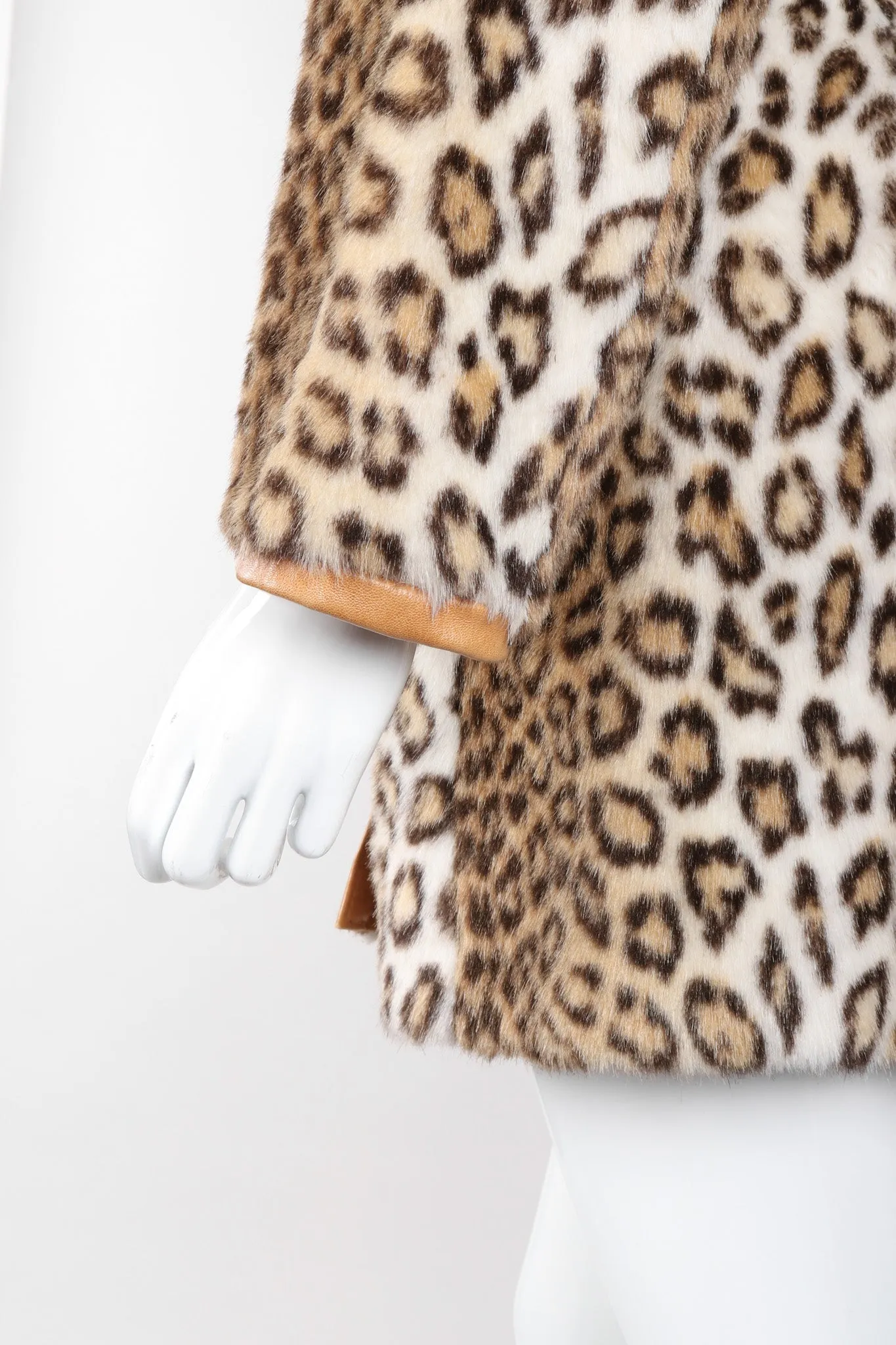 Faux Cheetah Wrap Coat