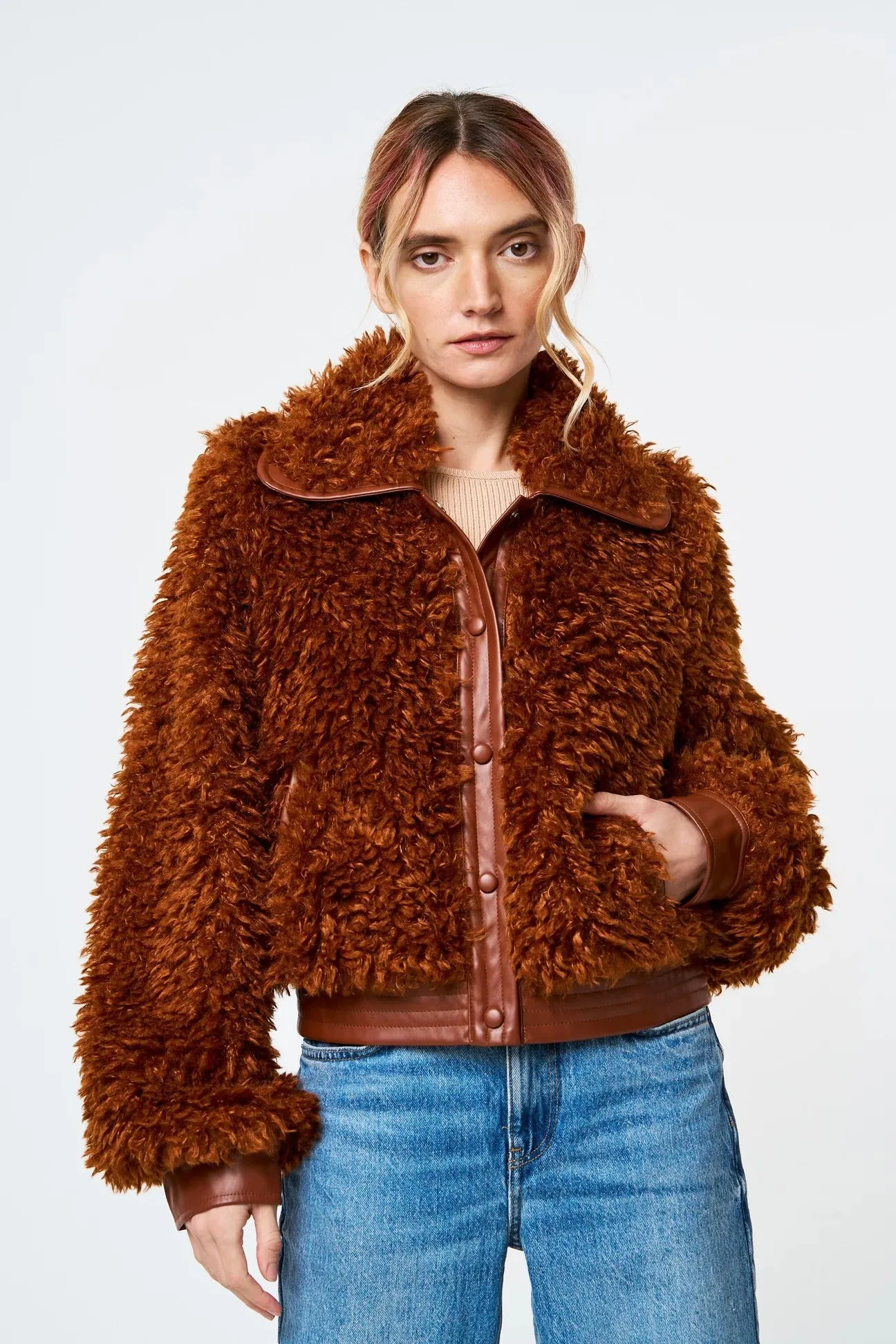 Faux Fur Bomber Jacket