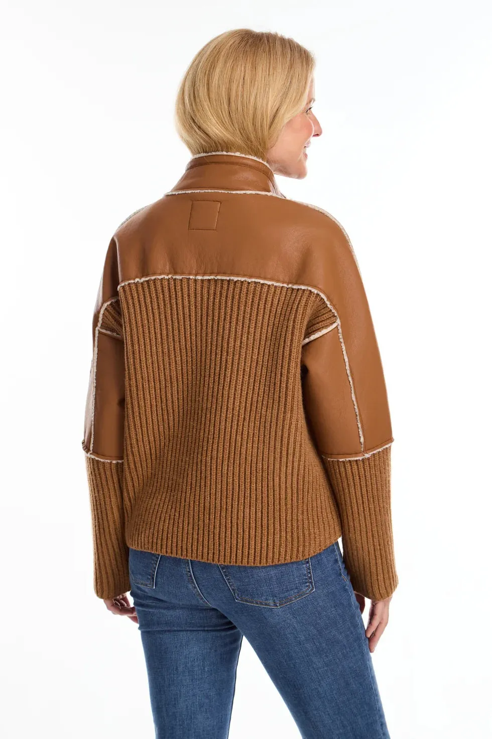 FDJ - Camel Faux Leather Jacket