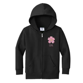 Flower Girl Emoji Full Zip Sweatshirt