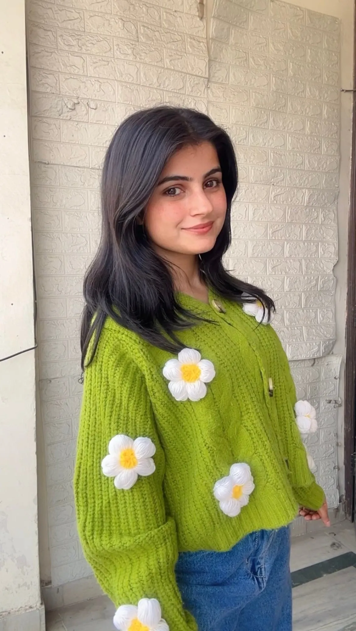 Flower sweater M