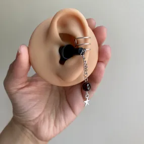 Garnet Star Earplug Ear Cuffs