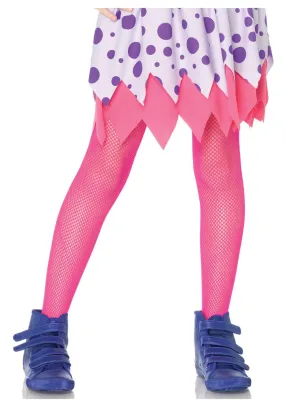 Girl's Fishnet Tights Neon Pink