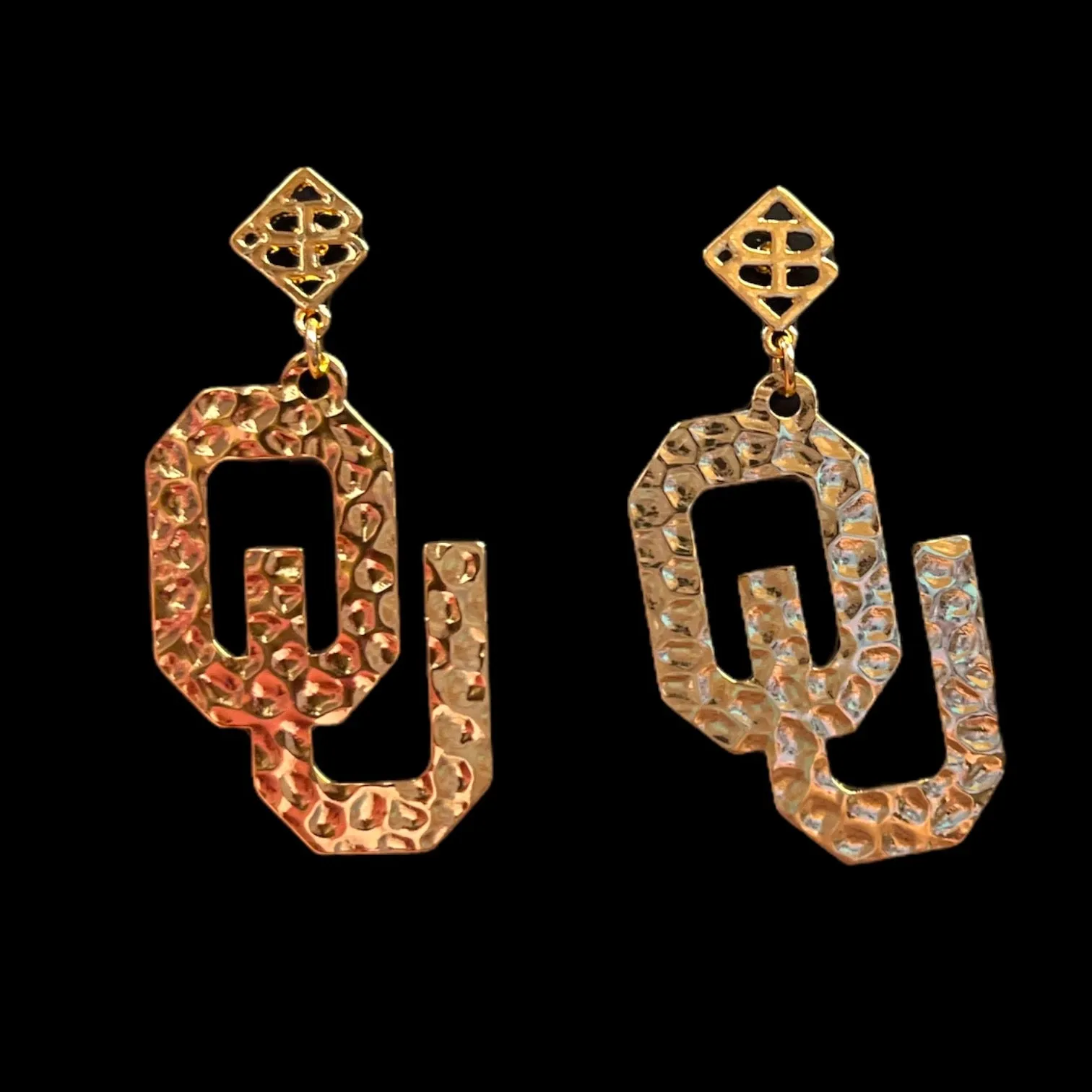 Gold & Silver OU Earrings