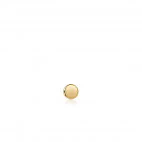 Gold Disc Barbell Single Earring E035-04G