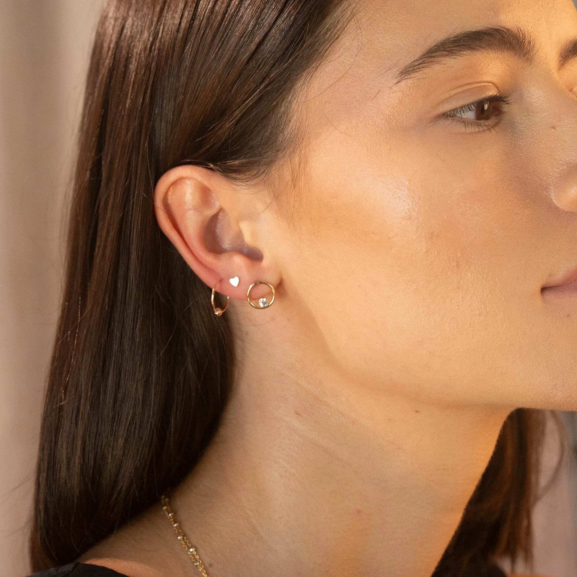 Gold Filled Little Heart Studs