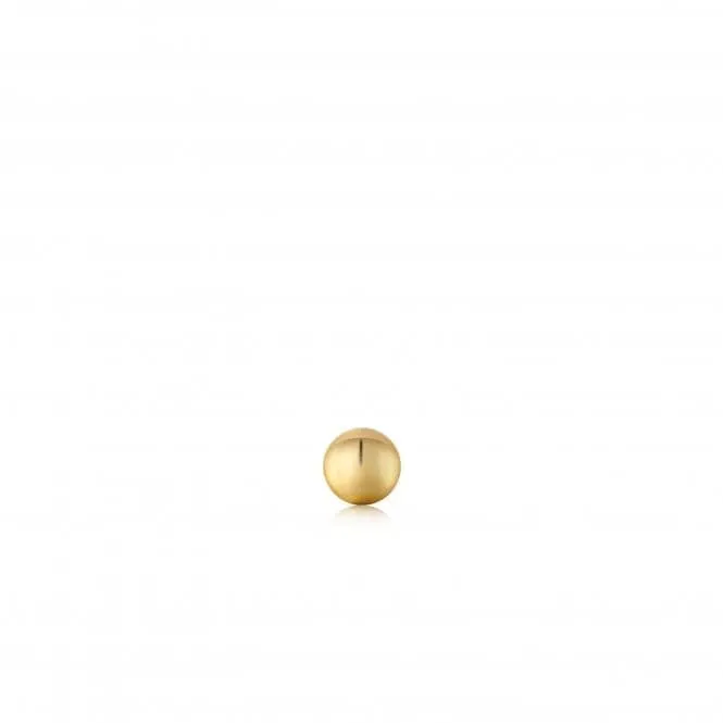Gold Mini Sphere Barbell Single Earring E035-01G