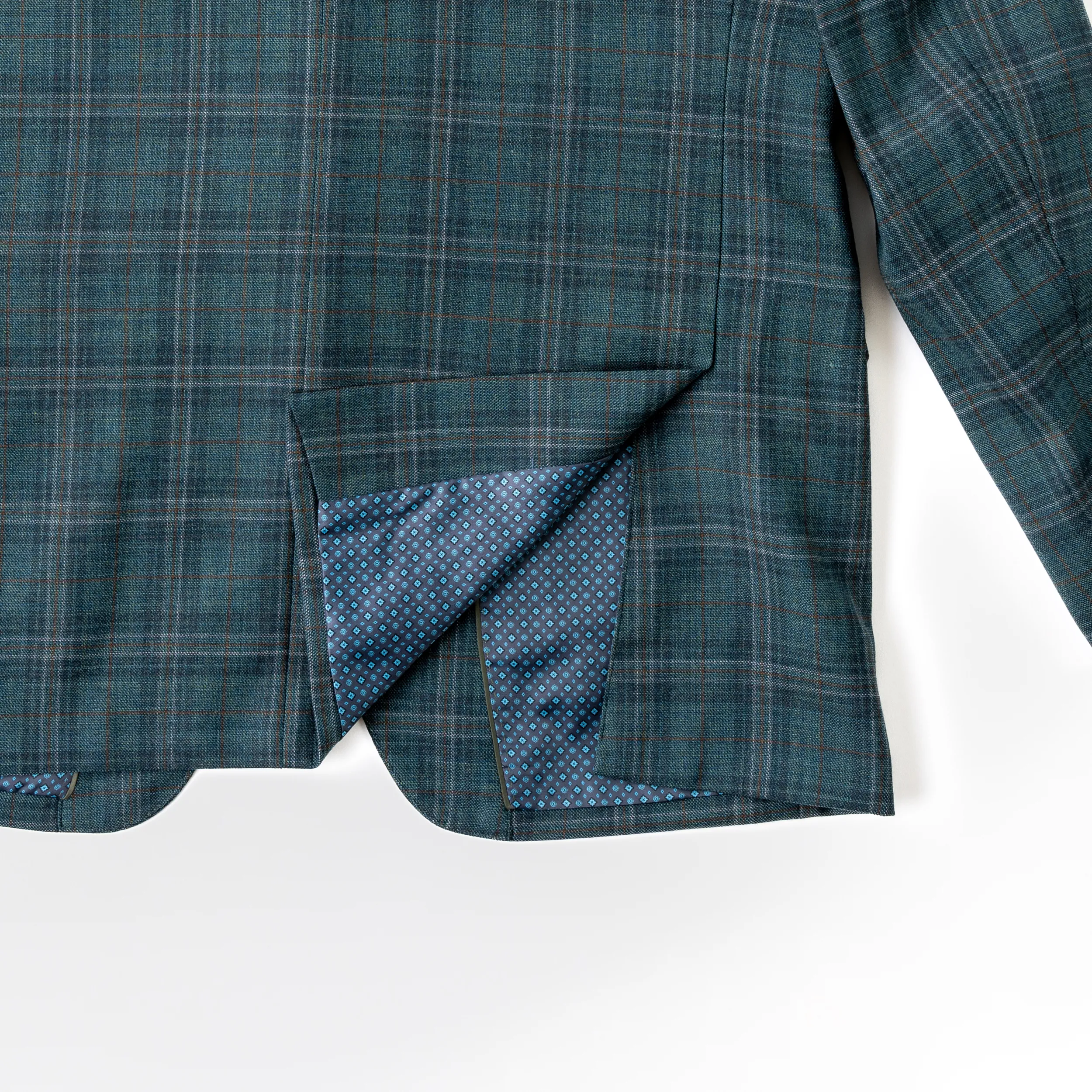 Green Plaid Wool Sport Coat