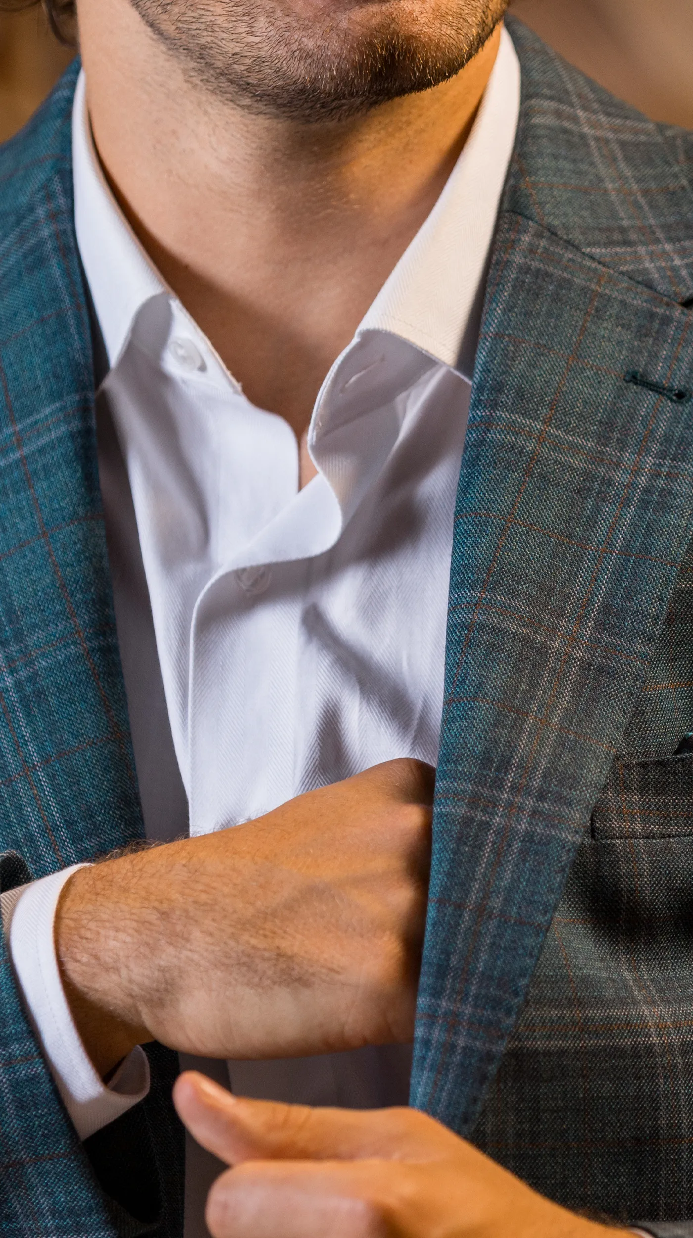 Green Plaid Wool Sport Coat
