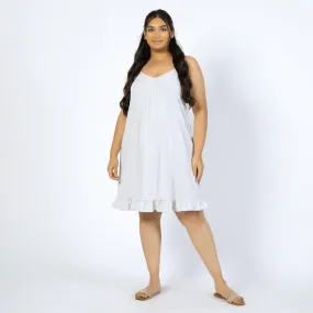 Grey Cotton Jersey Plus Size Slip Dress