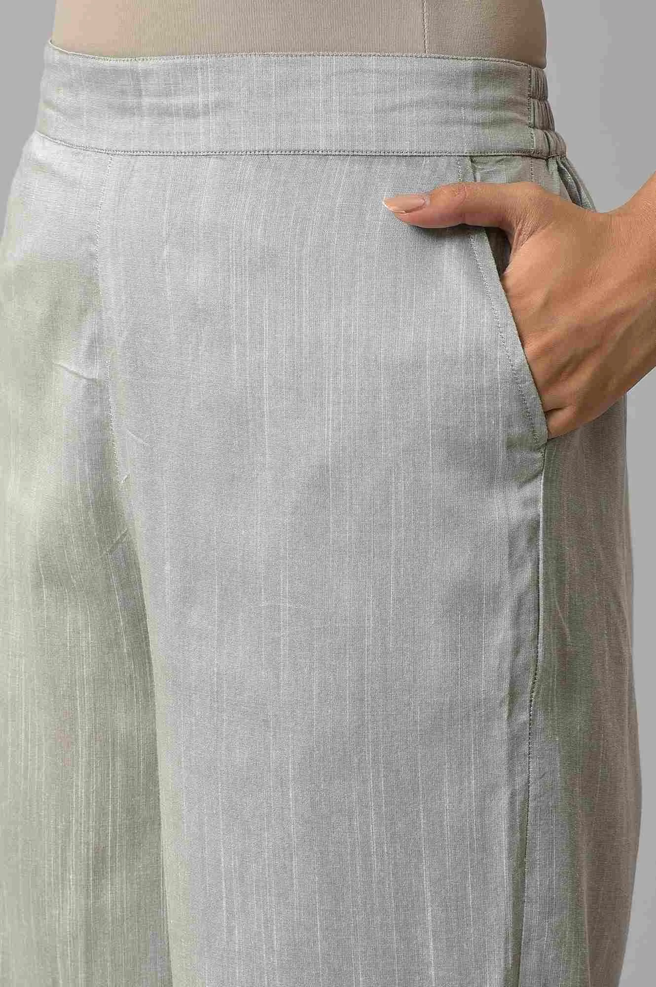 Grey Gathered Culottes
