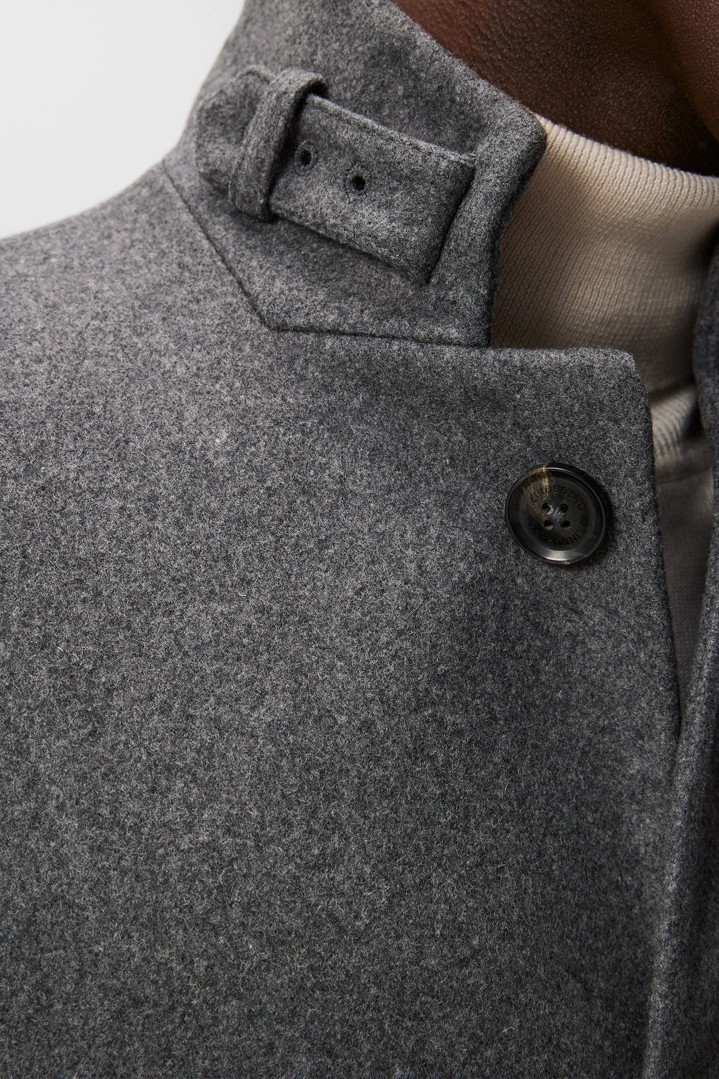 Holger Melton Coat / Mid Grey Melange