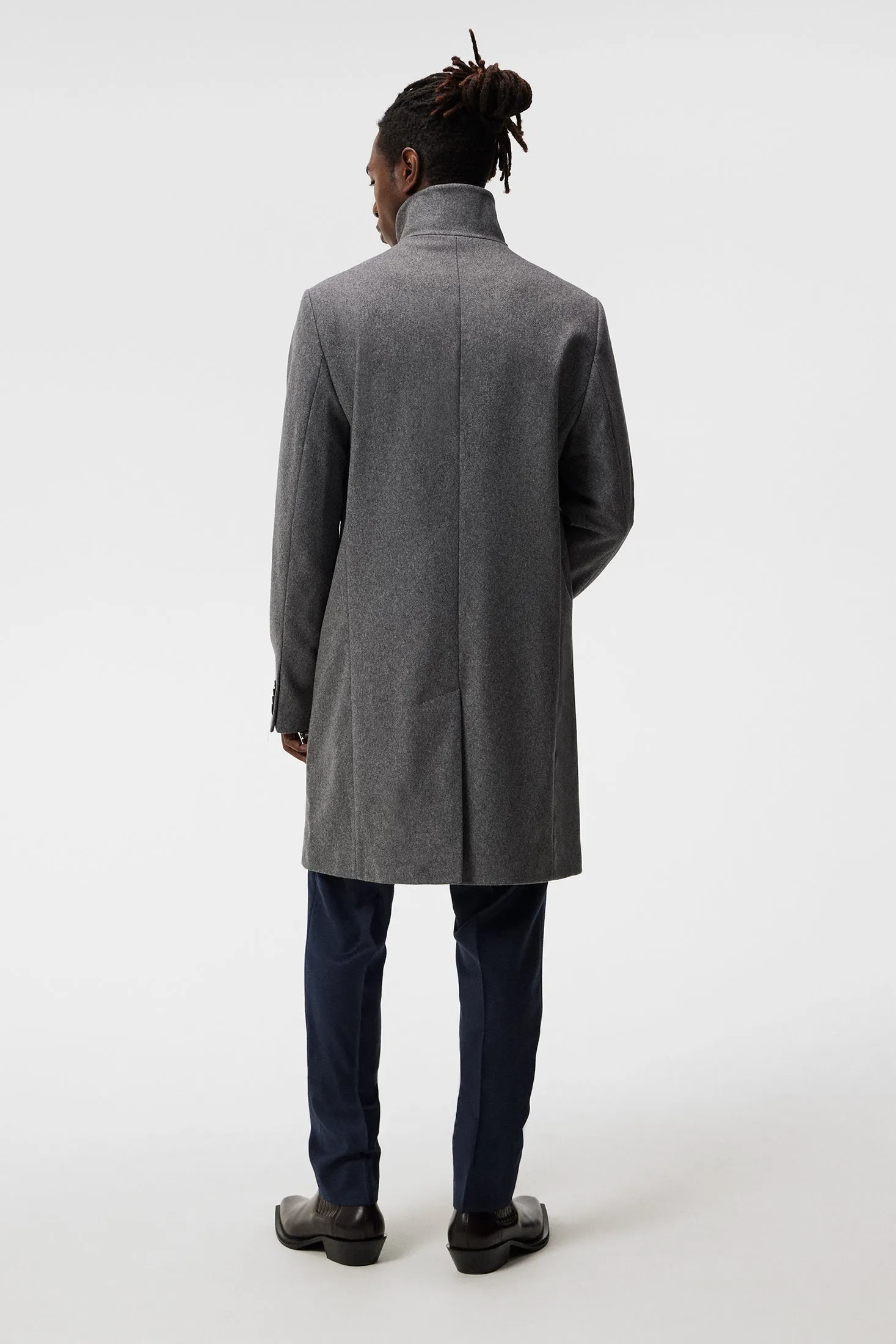 Holger Melton Coat / Mid Grey Melange