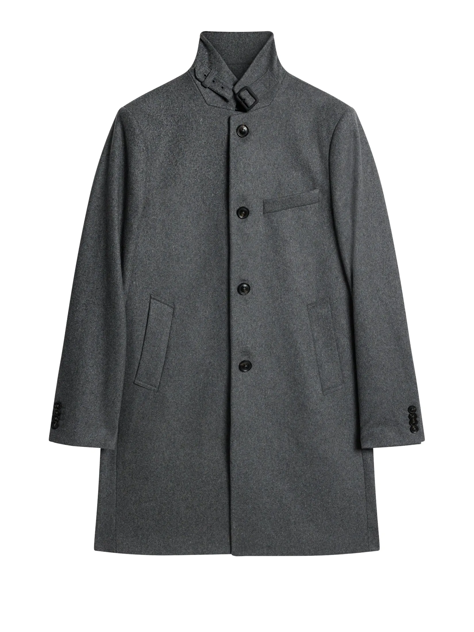Holger Melton Coat / Mid Grey Melange