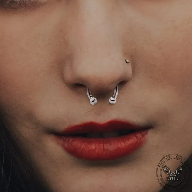 Horseshoe G23 Titanium Zircon Nose Ring