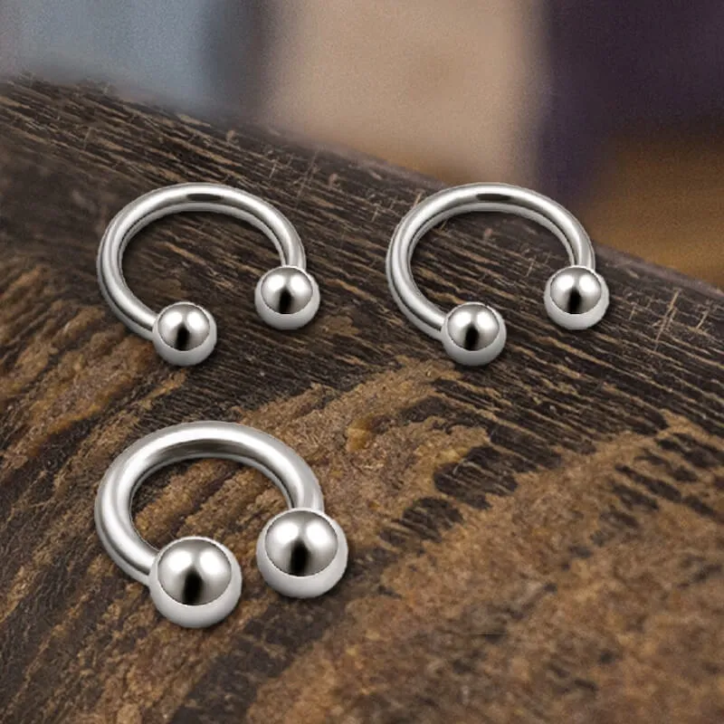 Horseshoe G23 Titanium Zircon Nose Ring