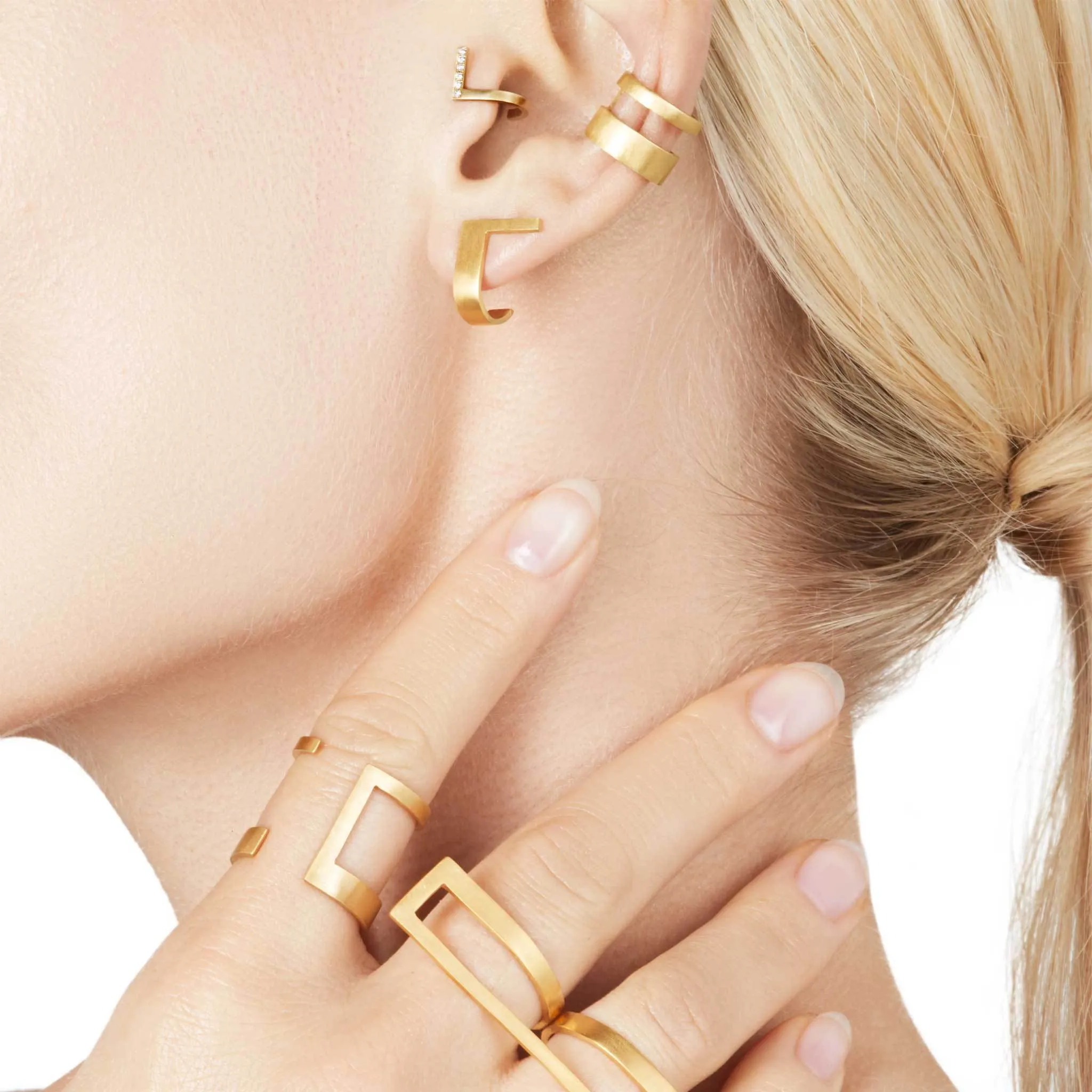 HSU Open Line Sterling Silver Ear Cuff (UL)