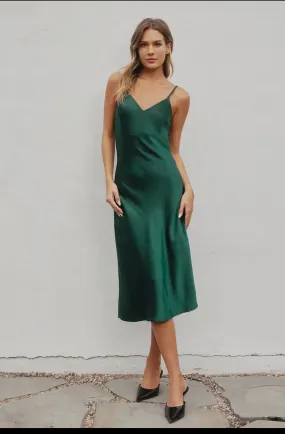 Hunter Green Slip Dress
