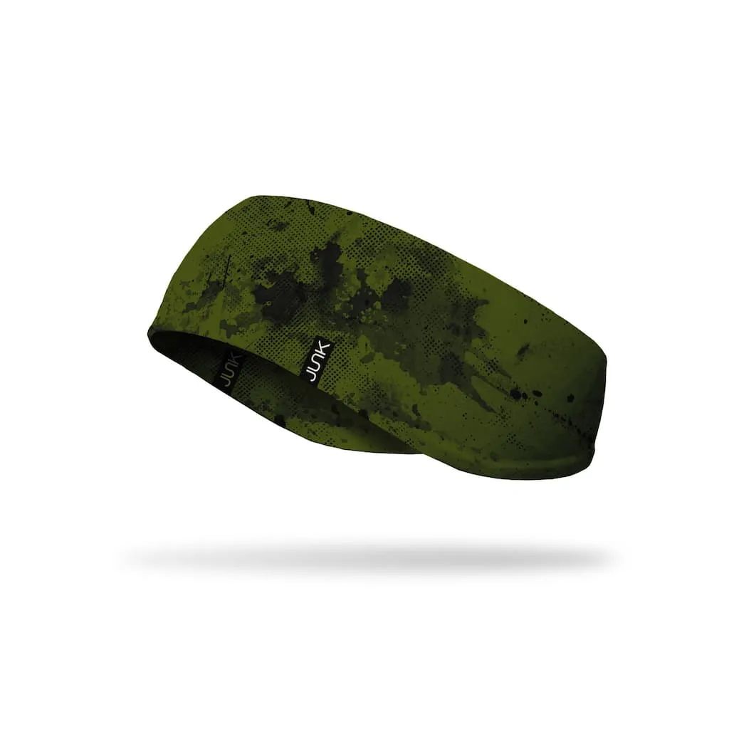 JUNK OD Green Grunge Headband (Ear Warmer)