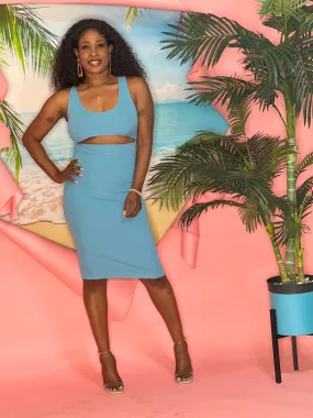 Kailani Midi Dress - (Blue)
