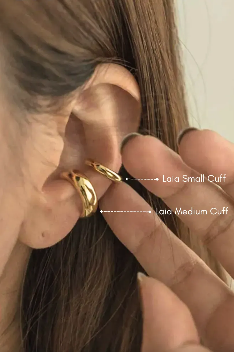 Laia Small Cuff | 18K Gold Plated