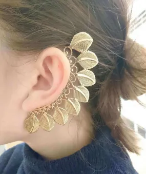 Large Boho Feathers Earcuff