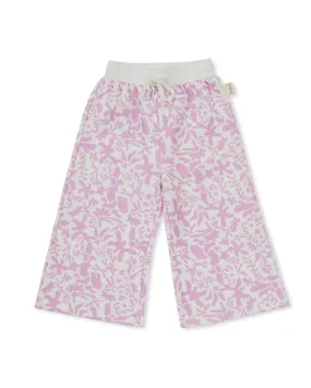 Lavender Fleece Wide Leg Culottes