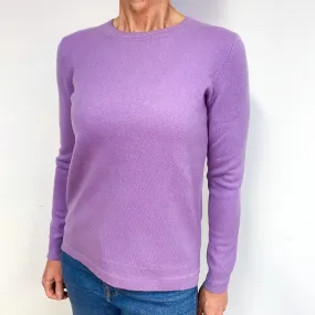 Lavender Pink Cashmere Crew Neck Jumper Medium