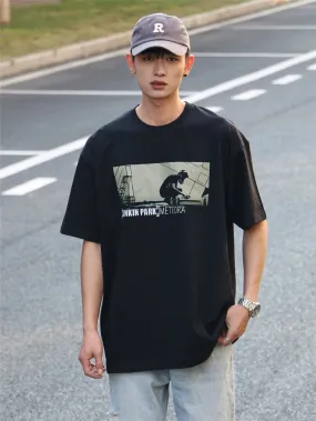 Linkin Park Meteora T-Shirt – Retro Rock Band Tee for Men – American Street Style Short Sleeve