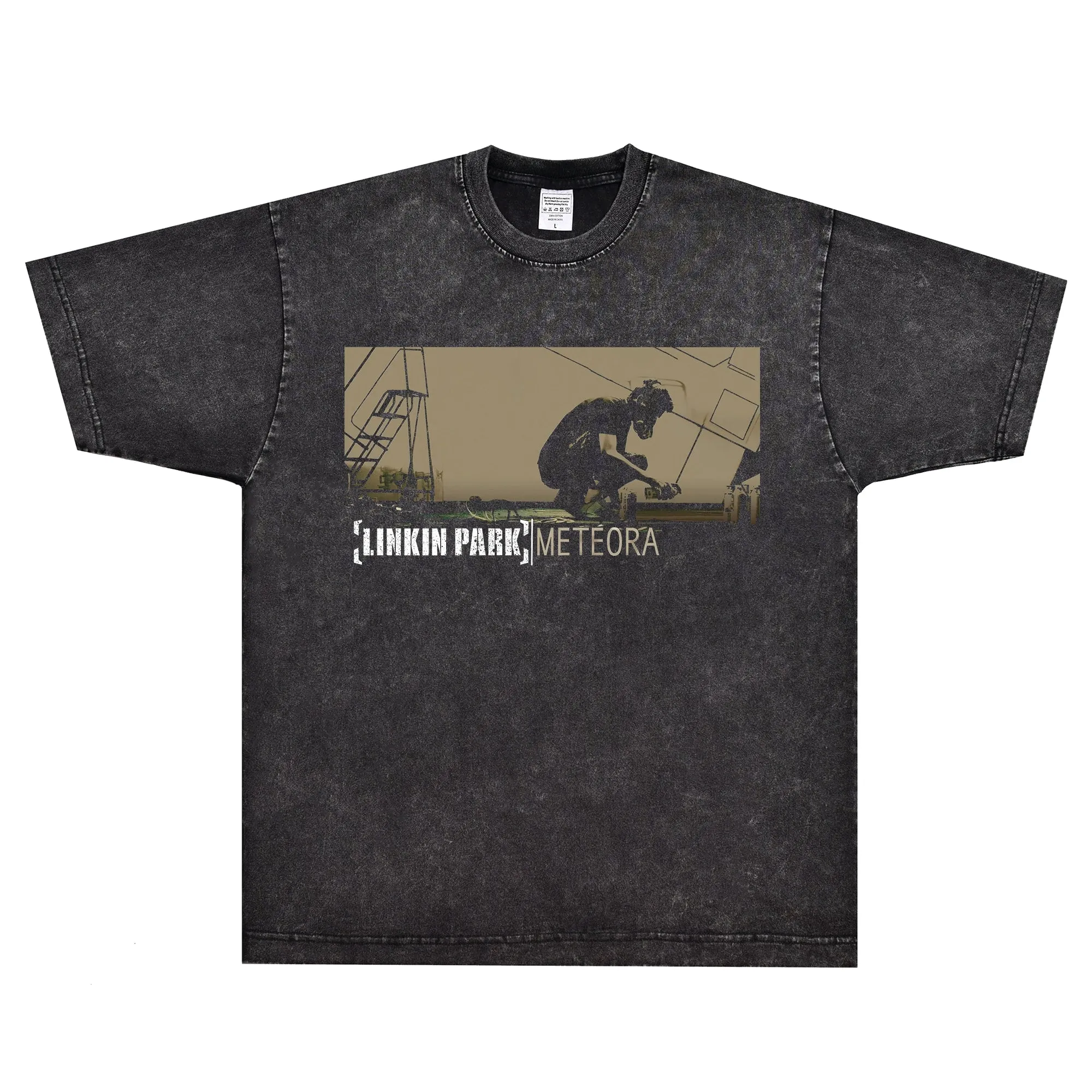 Linkin Park Meteora T-Shirt – Retro Rock Band Tee for Men – American Street Style Short Sleeve