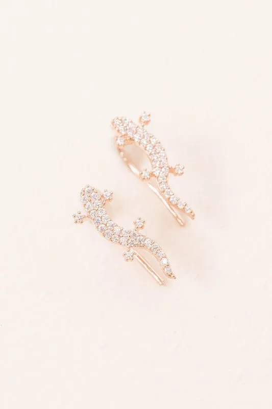 Lizard Ear Pin Earrings