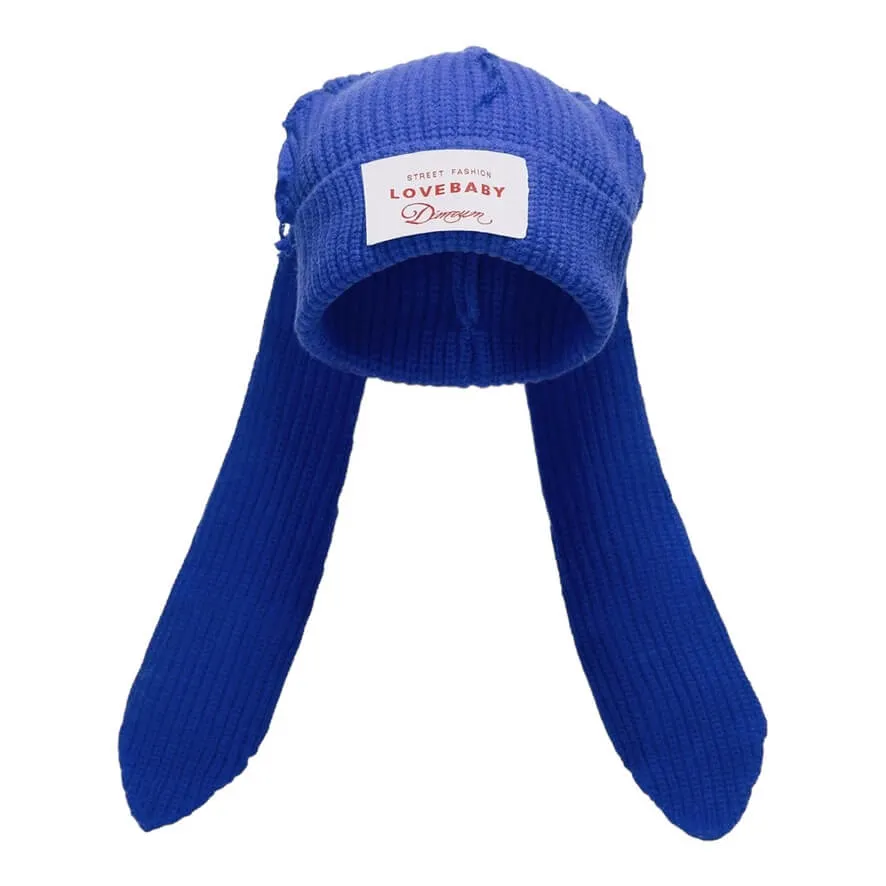 Long Bunny Ear Knit Beanies