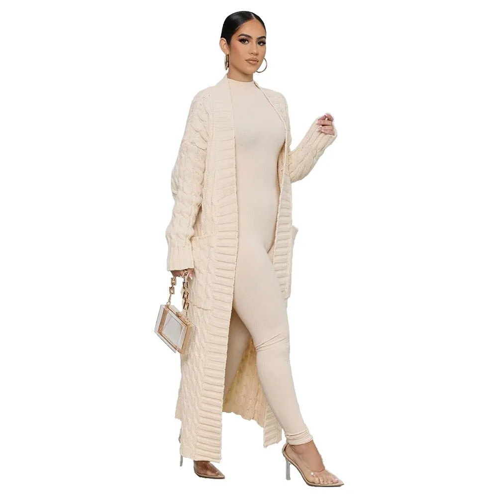 Long Textured Cardigan