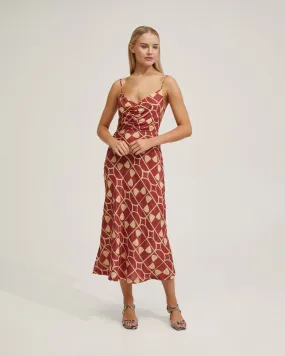 Loren Geo Print Slip Dress