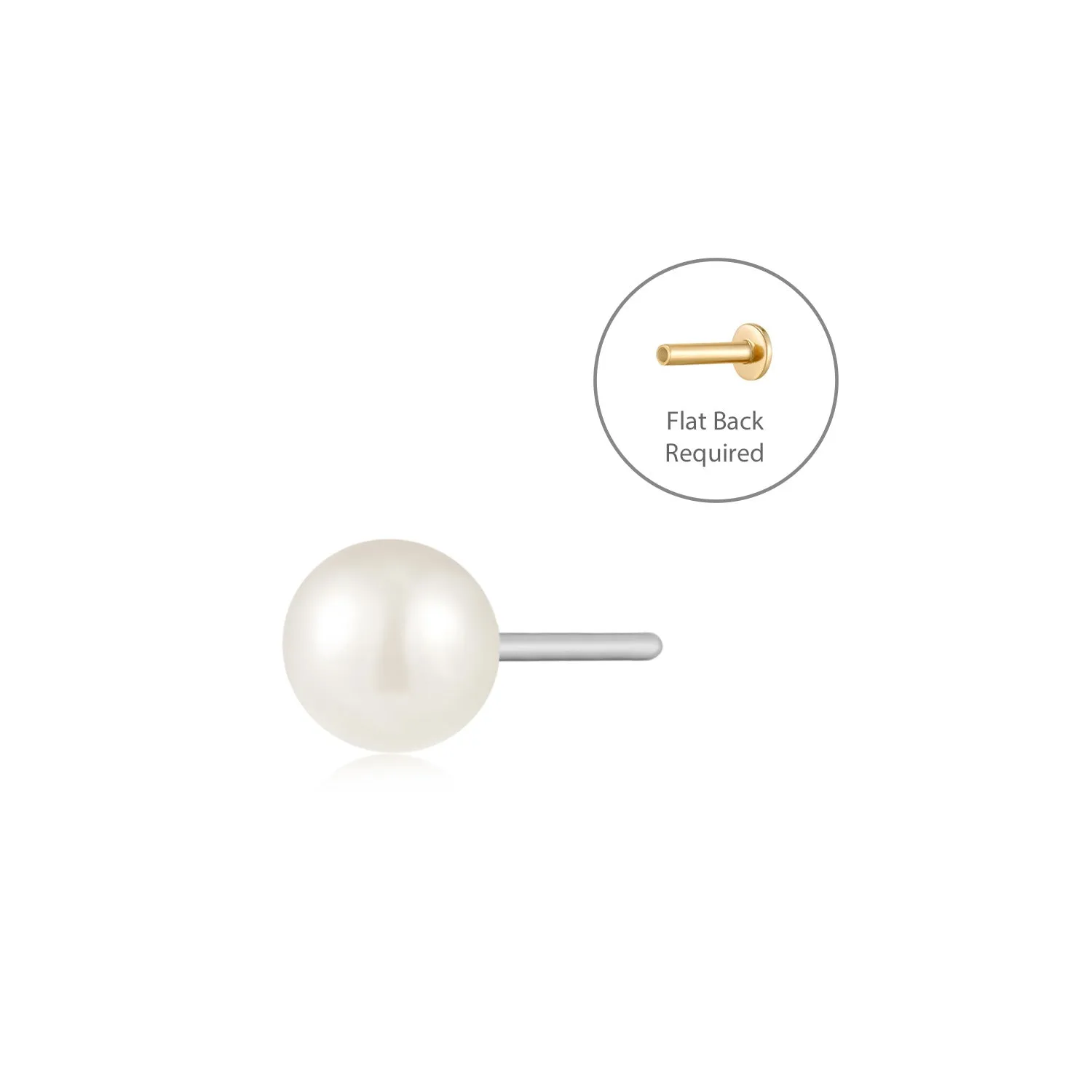 LUSTRE | Pearl Threadless Flatback Earring