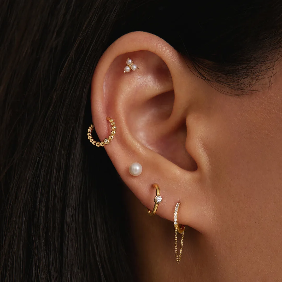 LUSTRE | Pearl Threadless Flatback Earring