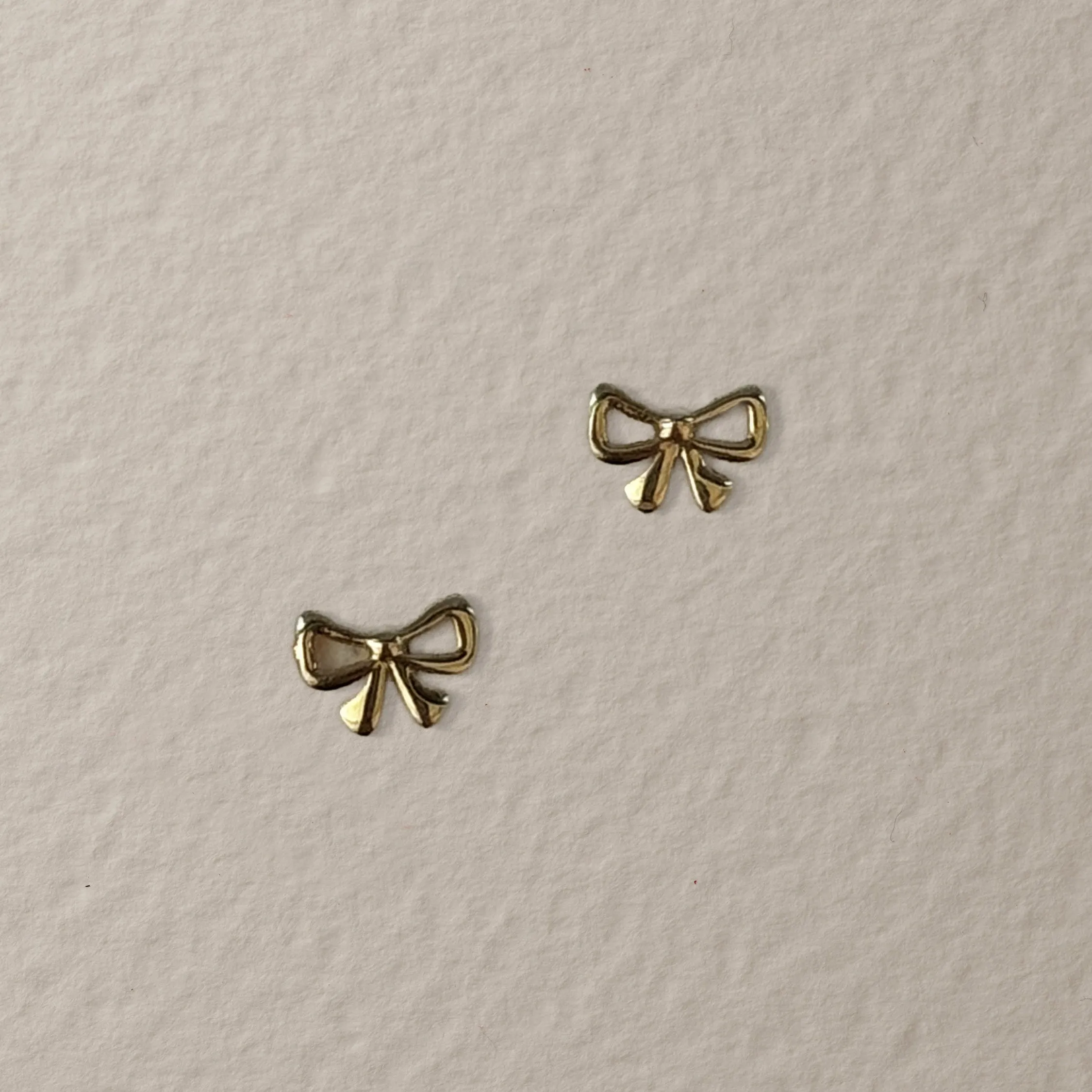 Medley x Dinnara Micro Bow Stud Earrings in 10k Gold