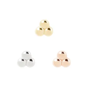 Mini 3 Bead Cluster - Threadless End