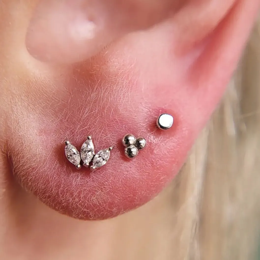 Mini 3 Bead Cluster - Threadless End