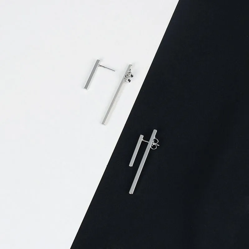 Minimalism Gold Silver Punk Simple Bar Earrings For Women Geometry Ear Earrings Fine Jewelry