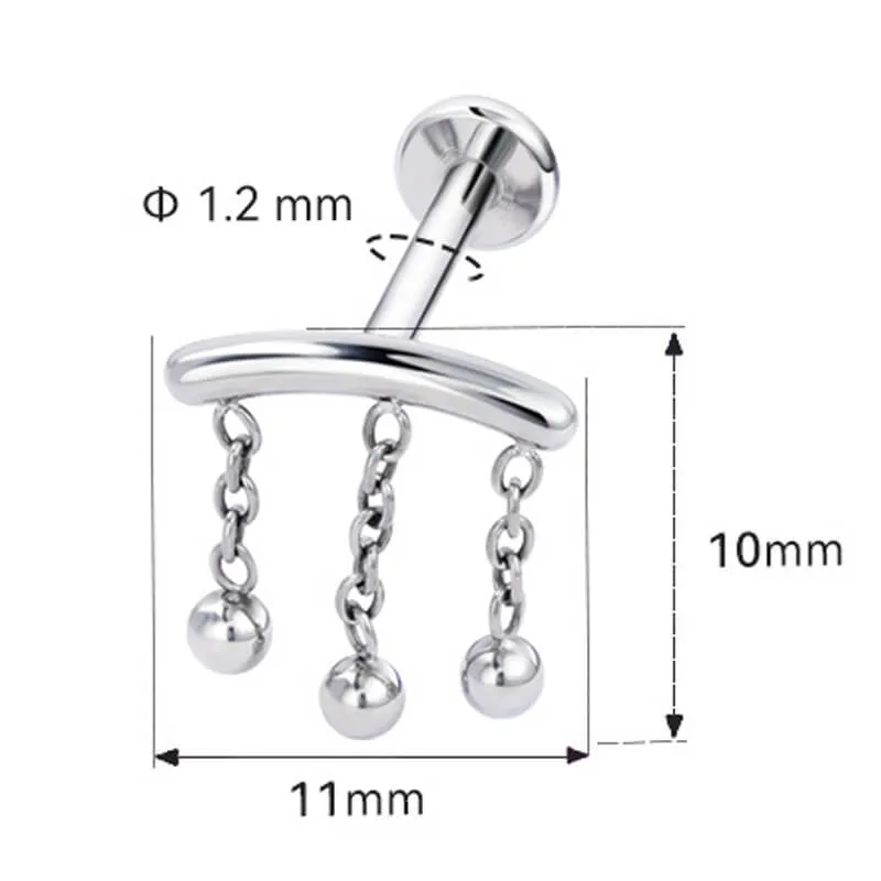 Minimalist Tassel Chain G23 Titanium Piercing