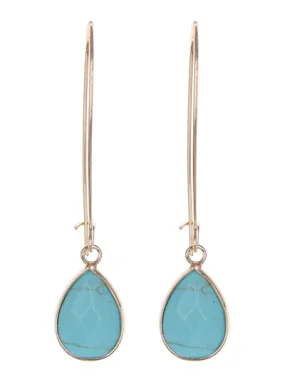 Minimalist Turquoise Gemstone Earrings