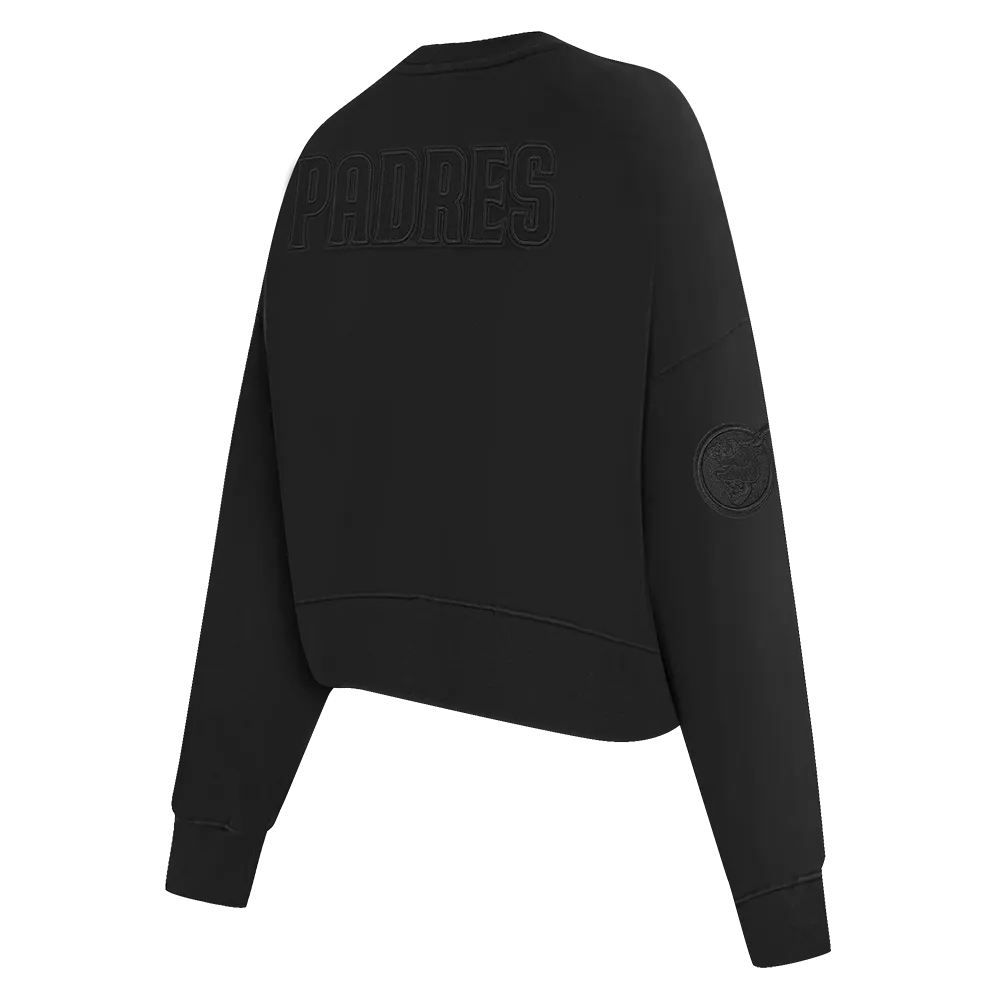 MLB SAN DIEGO PADRES NEUTRAL WOMEN'S CREWNECK (BLACK)