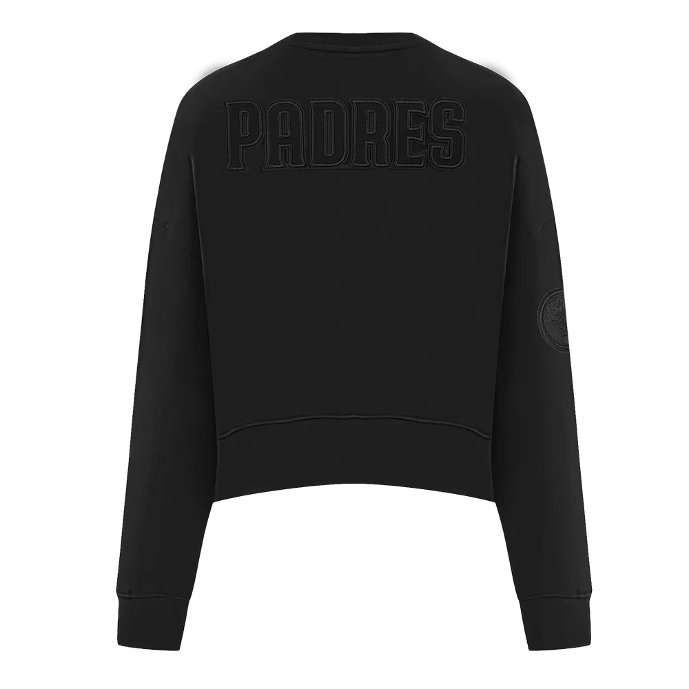 MLB SAN DIEGO PADRES NEUTRAL WOMEN'S CREWNECK (BLACK)