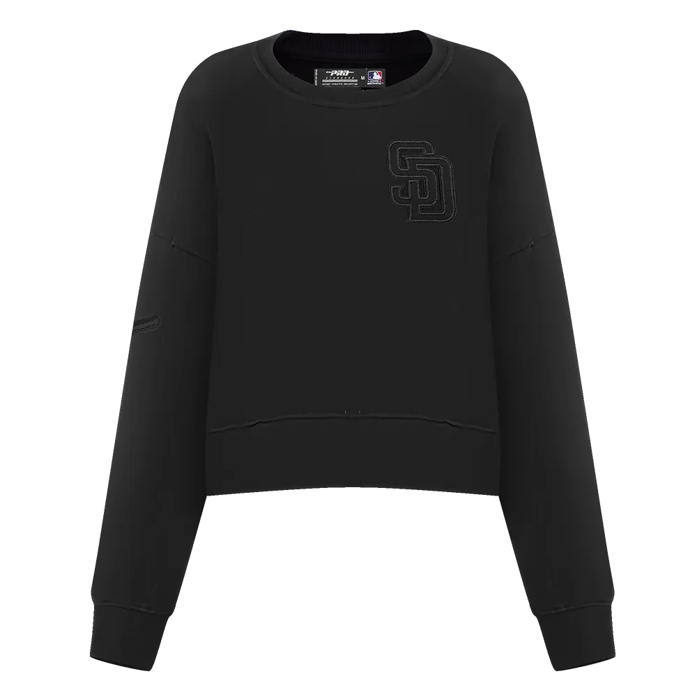 MLB SAN DIEGO PADRES NEUTRAL WOMEN'S CREWNECK (BLACK)