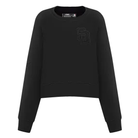 MLB SAN DIEGO PADRES NEUTRAL WOMEN'S CREWNECK (BLACK)