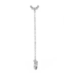Modyle 2021 Fashion Butterfly Clip Earrings Ear hook Silver Color Ear Clips Double pierced Earring Earrings Women Girls Jewelry