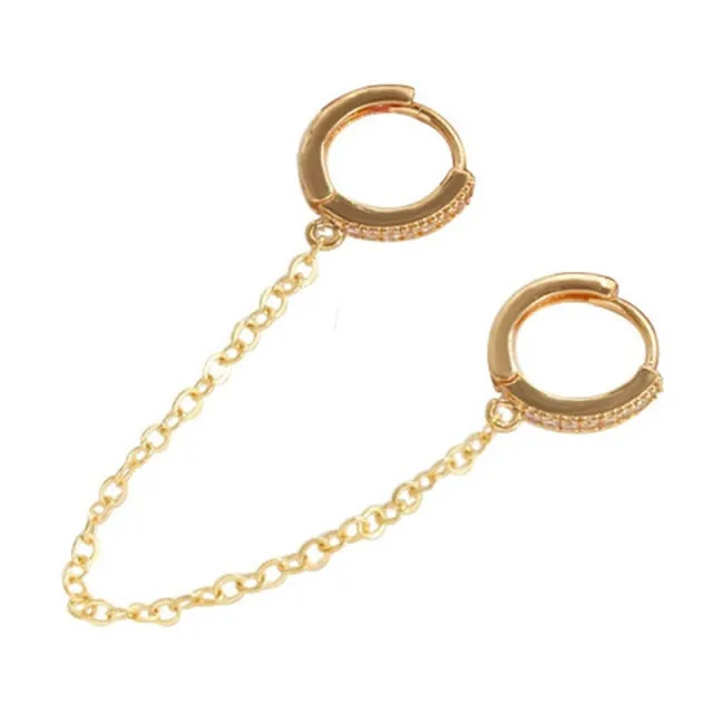 Modyle 2021 Fashion Butterfly Clip Earrings Ear hook Silver Color Ear Clips Double pierced Earring Earrings Women Girls Jewelry