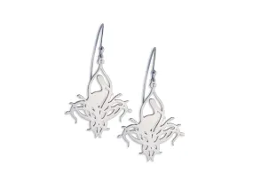 Nesting Pelican Fleur-de-lis Earrings