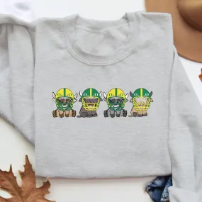 Oregon Ducks Football Highland Cow Football Team Football Lovers Gift Unisex Crewneck Hoodie Sweatshirt